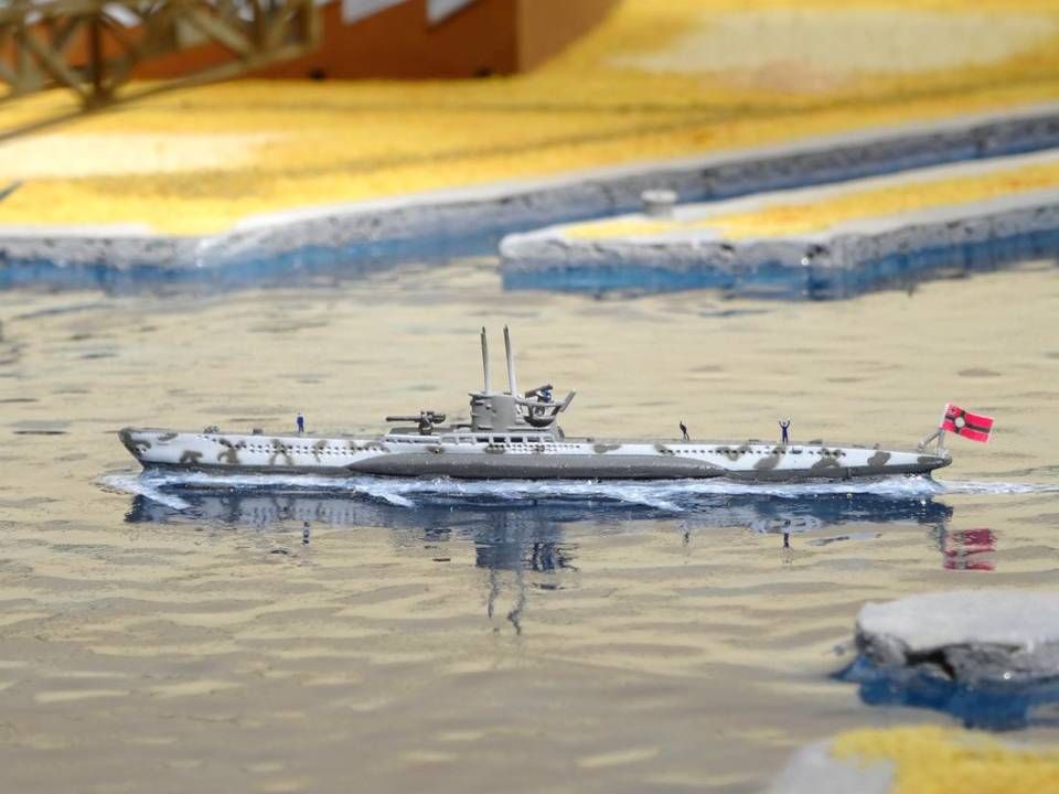 Détail d'un U-boot en camouflage