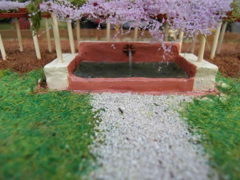 Détail de la pergola fleurie