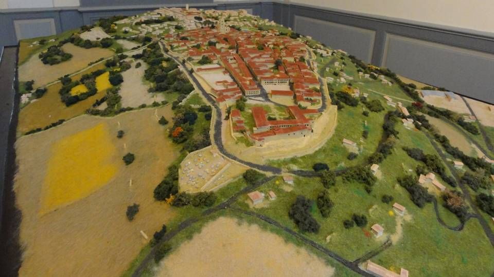 La cité sur son éperon rocheux, dans son environnement topographique